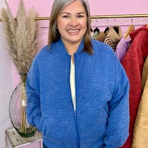 Easel Blue Quilted Women's Jacket